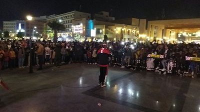 صور.. احتفالات قصور ثقافة اسوان برأس السنة الميلادية بميدان المحطة