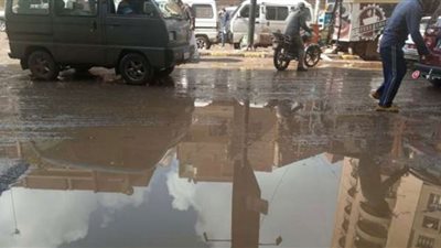 قرى بنها تغرق في مياه الامطار