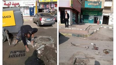 تركيب ١٥٠ غطاء لغرف صرف مياه الأمطار بالإسماعيلية