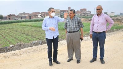 محافظ الغربية يتفقد طريق ميت حبيش الجديد