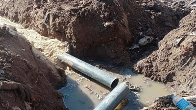 استكمال أعمال الصرف الصحي بالسنانية في دمياط