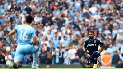أستون فيلا يتقدم بالهدف الأول على مانشستر سيتي