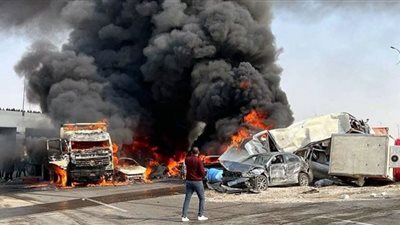 العربيات اتفرمت.. تفاصيل حادث الطريق الدائري الأوسطي