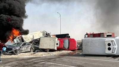 ضحايا ومصابون.. مصدر يكشف أسباب حادث الطريق الأوسطي