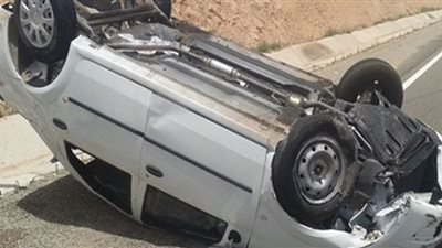 إصابة 3 أشخاص في حادث انقلاب سيارة ملاكي بمدينة طنطا