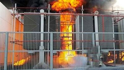 إخماد حريق محول كهرباء بمنشأة القناطر