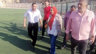 وكيل وزارة الشباب بالفيوم تتفقد أعمال صيانة الملاعب والأندية الرياضية