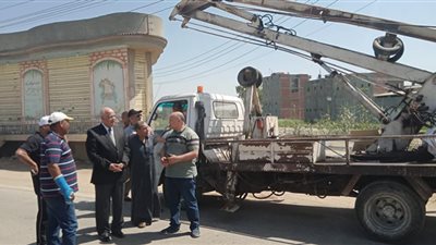 رئيس مدينة المحله الكبرى: إنارة 70 عامود بطريق المحلة - بشبيش