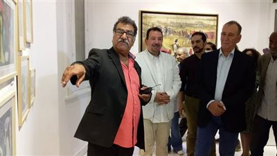 بالصور.. افتتاح معرض الفنان محمد عبلة بجاليري ضي