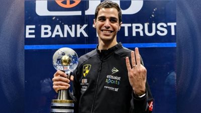 علي فرج يفوز على الألماني كاندرا ببطولة الجونة للإسكواش
