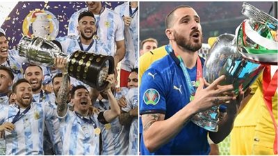 موعد مباراة الأرجنتين وإيطاليا بكأس الأبطال والقنوات الناقلة