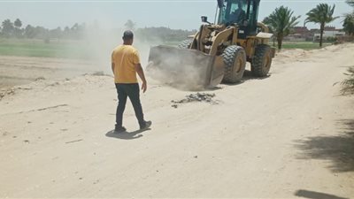 رفع 29 طن مخلفات وإزالة تعديات بالبناء فى بدشنا بقنا
