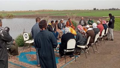 معاينة 1300 فدان مزارع سمكية مجففة لاستغلالها فى زراعة القمح بالشرقية