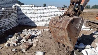 حملات يومية بالشرقية لإزالة البناء على الأراضى الزراعية