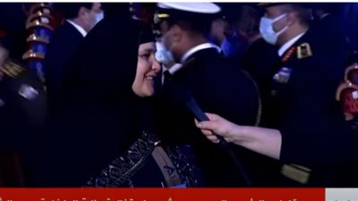 أرملة محسن المنشاوي: تكريم الرئيس لشهداء الشرطة تقدير كبير من الدولة 