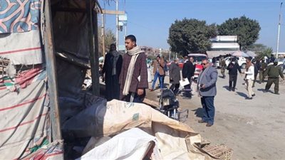 إزالة 31 حالة تعد بالبناء على أراضى أملاك الدولة بمركز المنيا