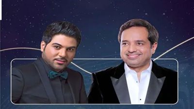 راشد الماجد ووليد الشامي في ختام مهرجان دبي للتسوق