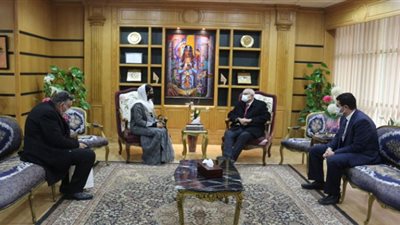 جامعة المنصورة تستقبل وفد ملحقية التعليم بسفارة الإمارات العربية المتحدة