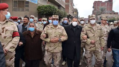 محافظ الشرقية يُشارك فى تشييع جثمان الشهيد النقيب محمد عاطف خضر بالقنايات