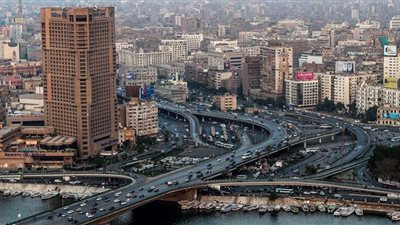 حركة السيارات بكوبري أكتوبر