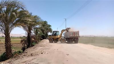 رفع 240 طن تراكمات قمامة بطريق الجحاريد بقنا