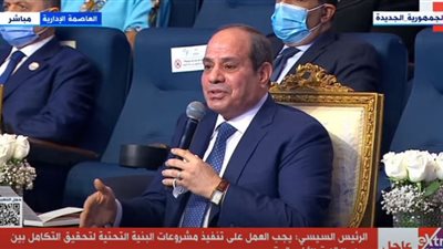 السيسي متسائلًا: 20 % من دول العالم غنية 