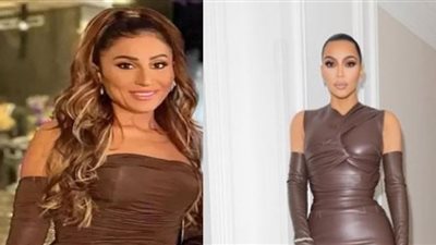 إيهما أجمل؟ دينا الشربيني أم كيم كارداشيان بـ ستايل الكفوف الطويلة (صور)