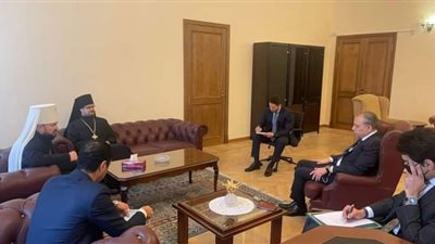 سفير مصر في موسكو يستقبل وفدا من الكنيسة الروسية الأرثوذكسية