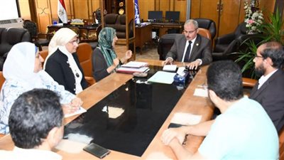 تفاصيل زيارة اعضاء التعاون الدولي لجامعة قناة السويس