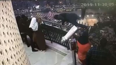 برج القاهرة .. زهرة لوتس تُقطر دمًا