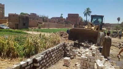 إزالة 5 حالات تعدي على الأراضي الزراعية بالسمطا في قنا