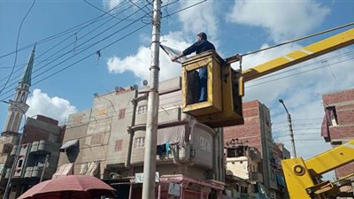 إستمرار حملات إزالة الإعلانات العشوائية والغير مرخصة بالدقهلية