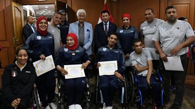 صبحي للأبطال البارالمبيين: أنتم مثال للإصرار والعزيمة ونموذج للشباب المصري