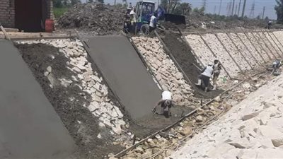 تبطين 491 كيلو متر من الترع ضمن المشروع القومي لتأهيل البنية التحتية المائية ببني سويف