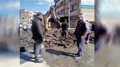 الانتهاء من إصلاح كسر مفاجا بخط مياه شونة فارسكور