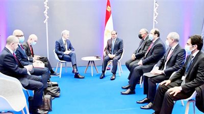 .. ويبحث مع رئيس وزراء النرويج صياغة آلية للتعاون الدولى لتحجيم التلوث البحرى