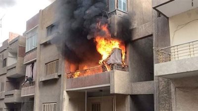 الاستعلام عن الحالة الصحية لأب أصيب في حريق بالهرم ودفن جثة طفله
