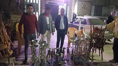 بسبب تقديم الشيشة ضبط 162 شيشة داخل كافيهات ومقاهي فى حملة