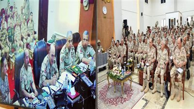 رئيس الأركان يشهد المرحلة الرئيسية لمشروع (إعصار 64) بالجيش الثالث الميدانى