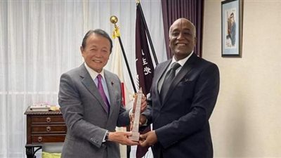 سفير مصر في طوكيو يبحث التعاون البرلماني مع نائب رئيس الحزب الحاكم باليابان