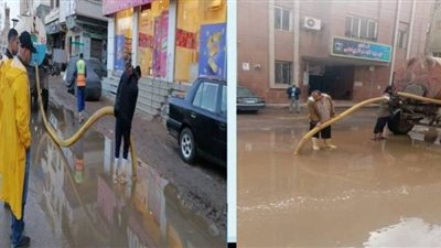 استمرار شفط مياه الأمطار وإزالة آثارها من شوارع الشرقية