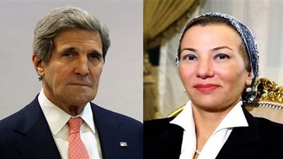 وزيرة البيئة خلال لقائها وجون كيرى: مستمرون فى خطط مصر نحو التحول الأخضر