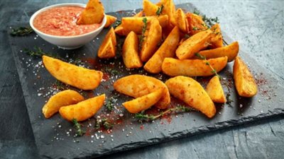 مقبلات صحية| طريقة تحضير بطاطس ودجز بالتوابل اللذيذة