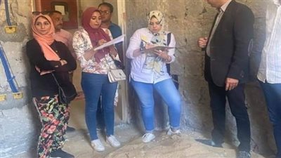 متابعة التجهيزات الإنشائية لعيادات الأسنان بمستشفي رأس البر المركزي