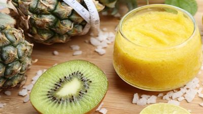 طريقة تحضير سموذي الكيوي بالأناناس