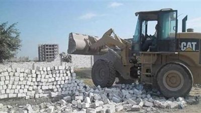 إزالة ٣ حالات تعدي على الأراضي الزراعية دمياط