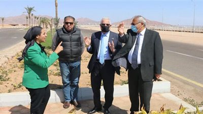 صور.. محافظ جنوب سيناء يتفقد تطوير المنصة الرئيسية وإنشاء قرية التراث البدوى