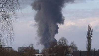 شاهد.. قصف خط أنابيب غاز في مدينة فاسيلكيف الأوكرانية