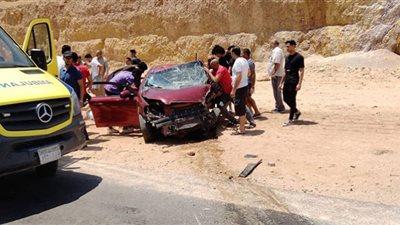 حادث مروع على طريق السخنة.. إصابة 9 أشخاص في إجازة عيد الأضحى (تفاصيل)