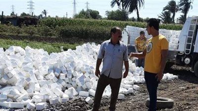 إزالة 14 حالة تعدٍ على الأراضي الزراعية ببني سويف